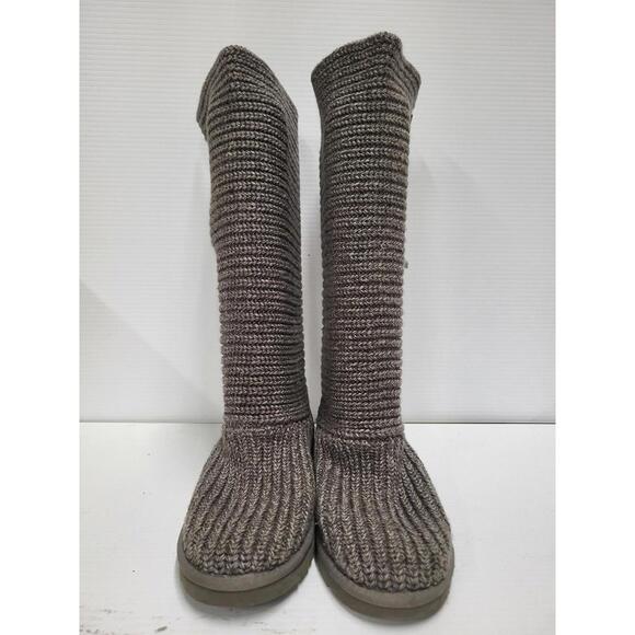 UGG Classic Cardy Boots Womens Size 9 Knit Button Tall Cozy Winter Shoes - Picture 1 of 9